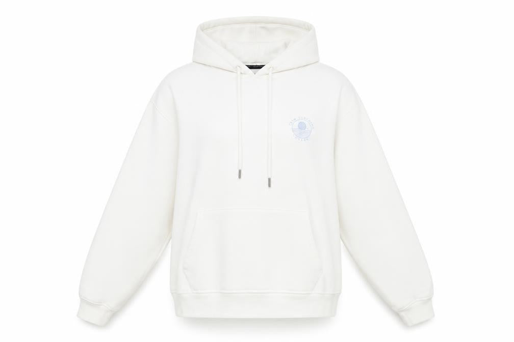 Crew Clothing Company Women's White Pullover Hoodie Size S Cotton Blend