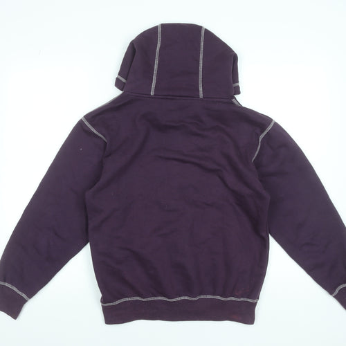 The Varsity Shop Women's Purple Full Zip Hoodie XS Oxford Print