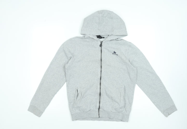 Money Boys Grey Full Zip Hoodie 14-15 Years Cotton Blend Casual