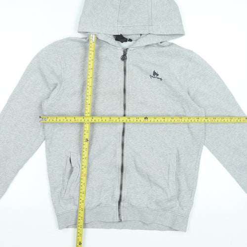 Money Boys Grey Full Zip Hoodie 14-15 Years Cotton Blend Casual