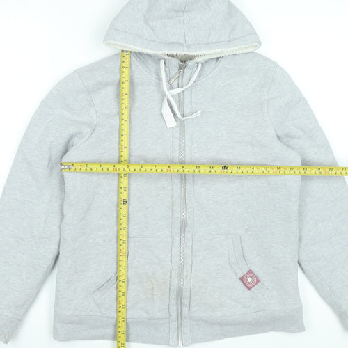 Maine New England Womens Grey Size 12 Full Zip Hooded Sweatshirt