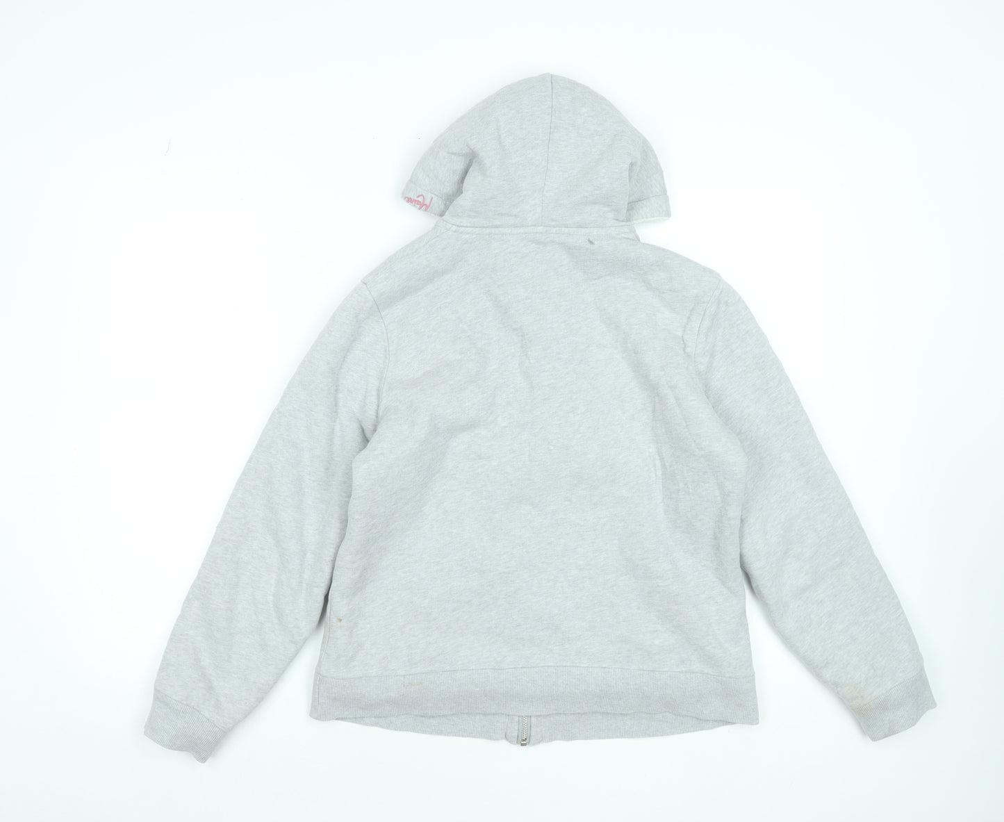 Maine New England Womens Grey Size 12 Full Zip Hooded Sweatshirt