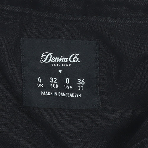 Denim Co. Women's Black Denim Belted Jumpsuit Size 4 Regular