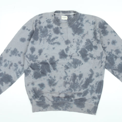 Saltrock Men's Grey Tie-Dye Pullover Sweatshirt M