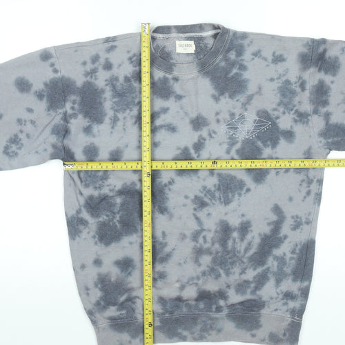 Saltrock Men's Grey Tie-Dye Pullover Sweatshirt M