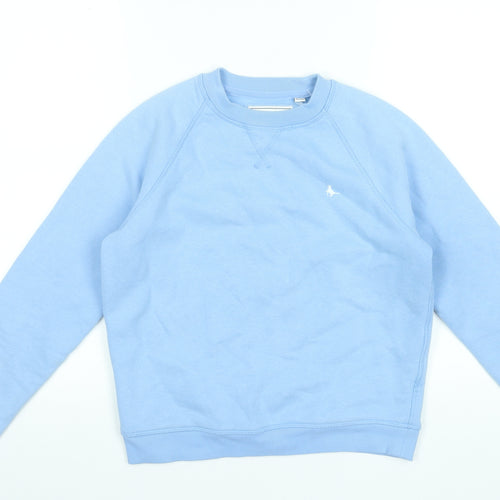 Jack Wills Women's Blue Cotton Blend Crew Neck Sweatshirt Size 4