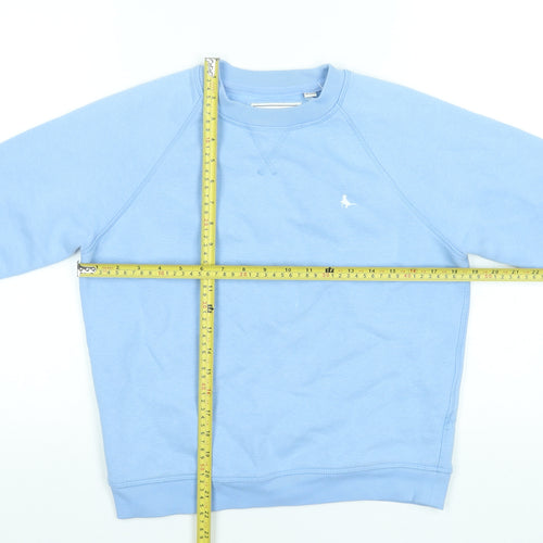 Jack Wills Women's Blue Cotton Blend Crew Neck Sweatshirt Size 4