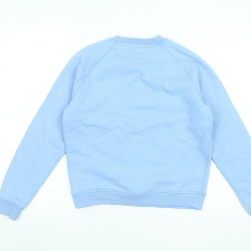 Jack Wills Women's Blue Cotton Blend Crew Neck Sweatshirt Size 4