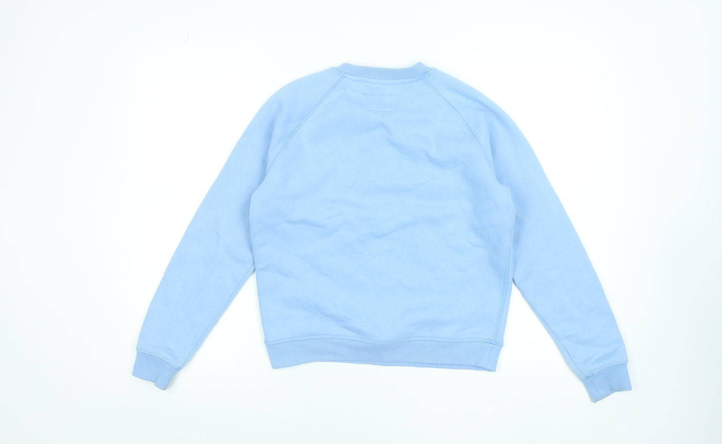 Jack Wills Women's Blue Cotton Blend Crew Neck Sweatshirt Size 4