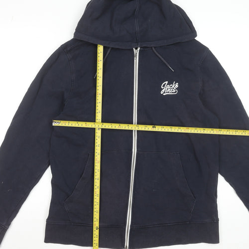 Jack & Jones Originals Men's Blue Full Zip Hoodie XL Cotton