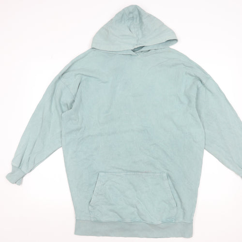 Stradivarius Women’s Blue Pullover Hoodie XS Cotton Blend Casual