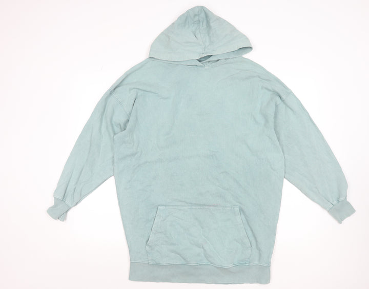 Stradivarius Women’s Blue Pullover Hoodie XS Cotton Blend Casual