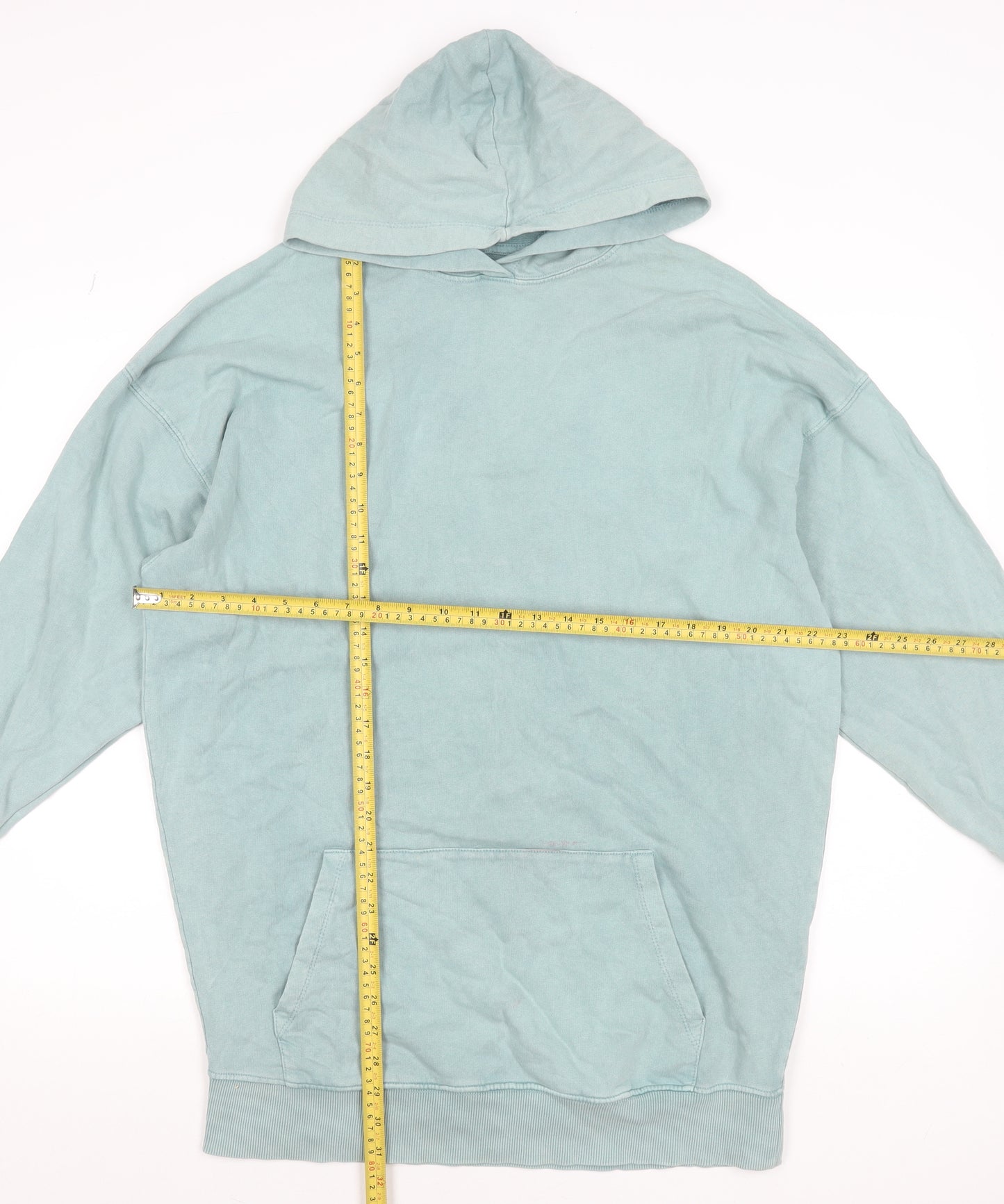 Stradivarius Women’s Blue Pullover Hoodie XS Cotton Blend Casual