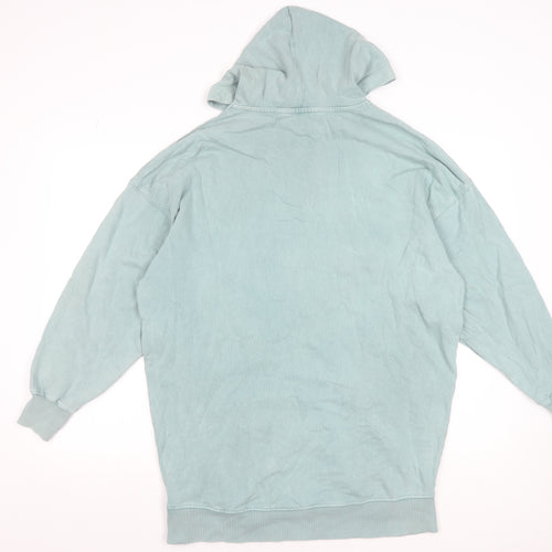 Stradivarius Women’s Blue Pullover Hoodie XS Cotton Blend Casual