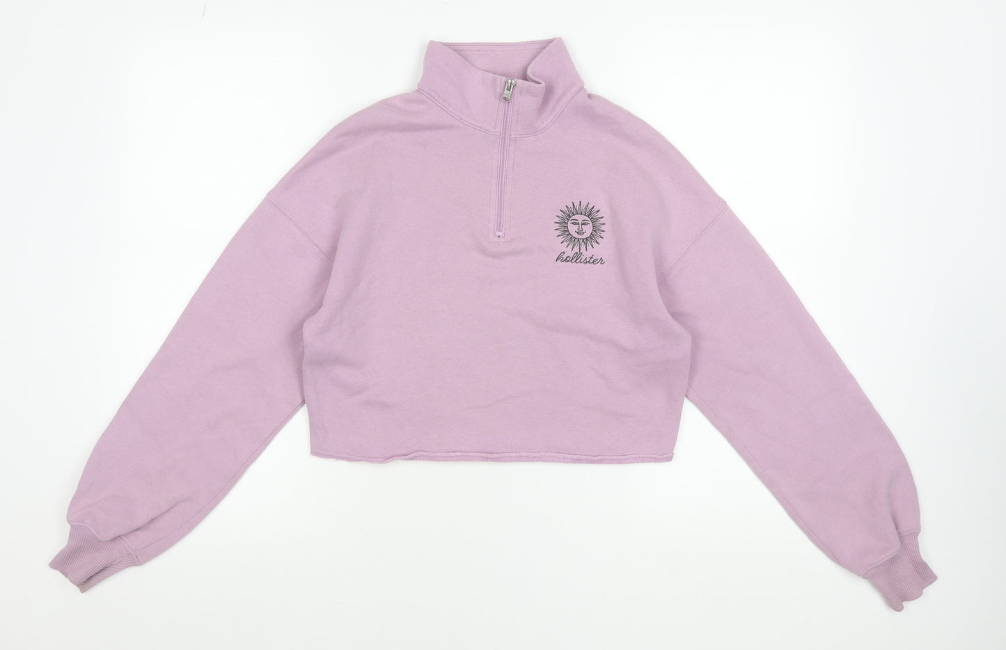 Hollister Womens Lilac 1/4 Zip Relaxed Sweatshirt XS