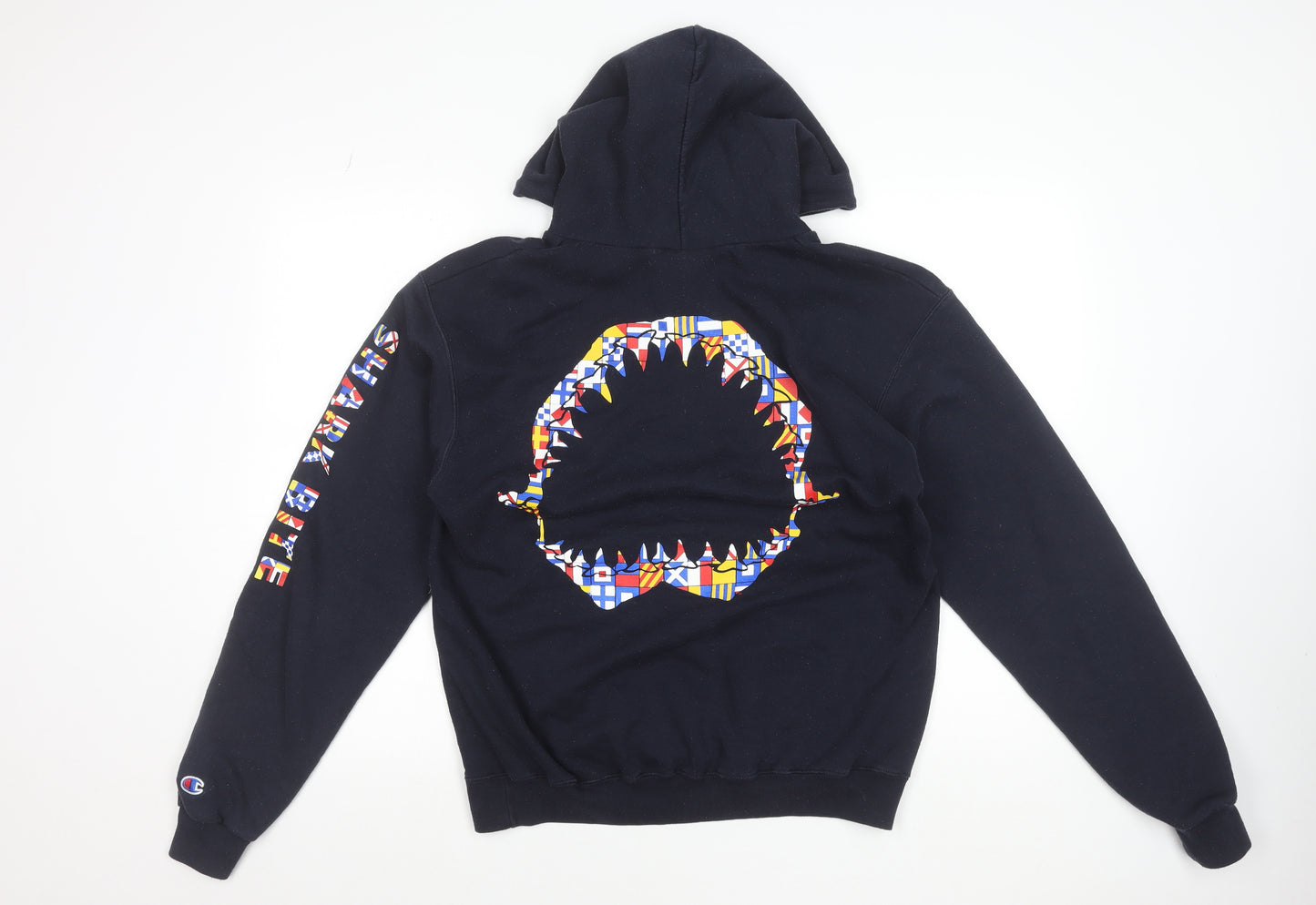 Champion Men's Black Chatham Graphic Hoodie M Pullover Fleece