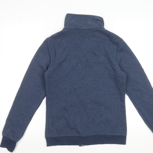 Decathlon Mens Blue Full Zip Sweatshirt M High Neck Casual