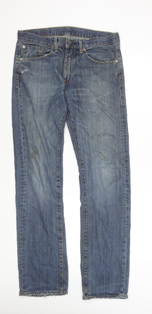 Levi's 505 Men's Blue Straight Jeans W31 L34 Classic Fit Denim