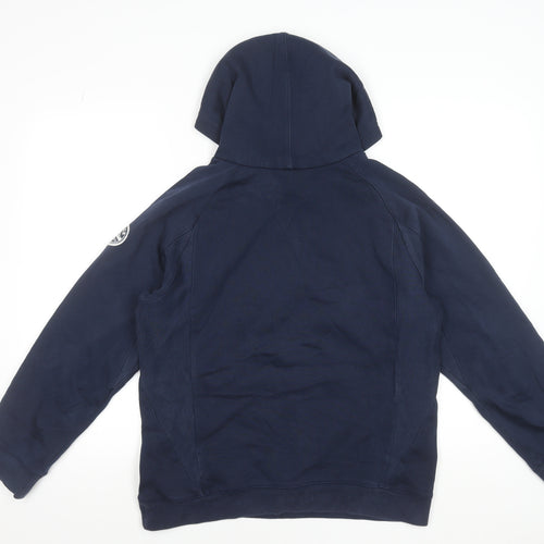 Nike Boys Navy Blue Pullover Hoodie L 12-13 Years Cotton Blend Sportswear