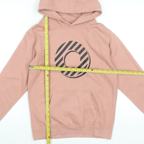 Bob The Brand Girls Pink Pullover Hoodie 9-10 Years Cotton Blend Logo Print
