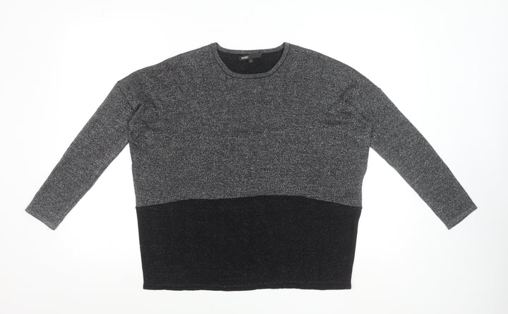 Maje Womens Grey Wool Metallic Knit Jumper Size S