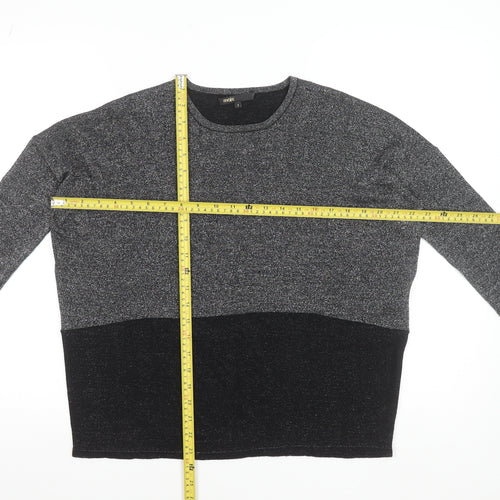 Maje Womens Grey Wool Metallic Knit Jumper Size S