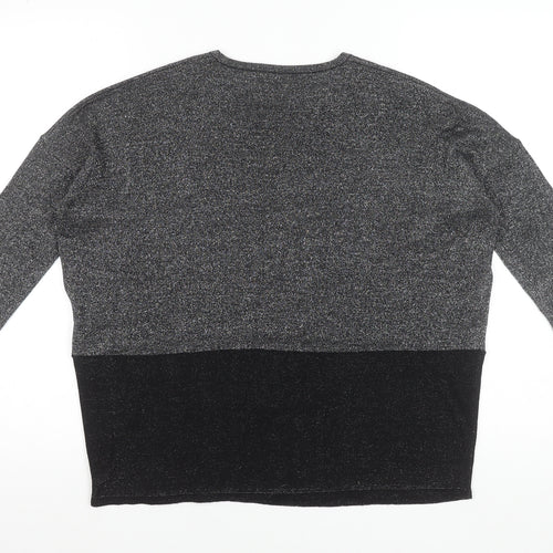 Maje Womens Grey Wool Metallic Knit Jumper Size S