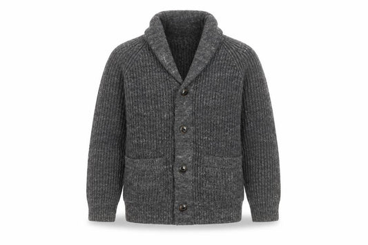 Baby Gap Boys Grey Button Up Cardigan 4 Years Rib Knit Cotton Blend