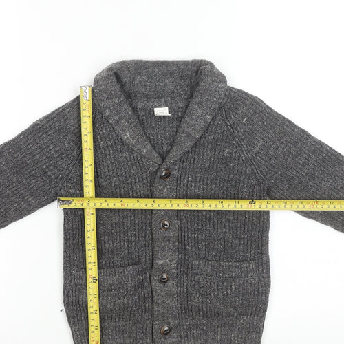 Baby Gap Boys Grey Button Up Cardigan 4 Years Rib Knit Cotton Blend