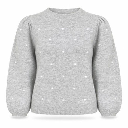 Dorothy Perkins Women’s Grey Polka Dot Crew Neck Jumper Size 12