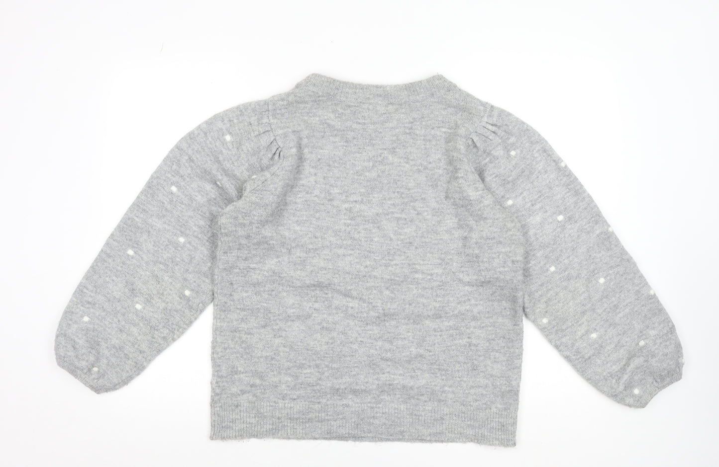 Dorothy Perkins Women’s Grey Polka Dot Crew Neck Jumper Size 12