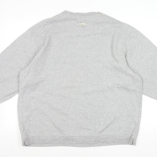 Eddie Bauer Unisex Grey Pullover Sweatshirt L Regular Cotton Blend