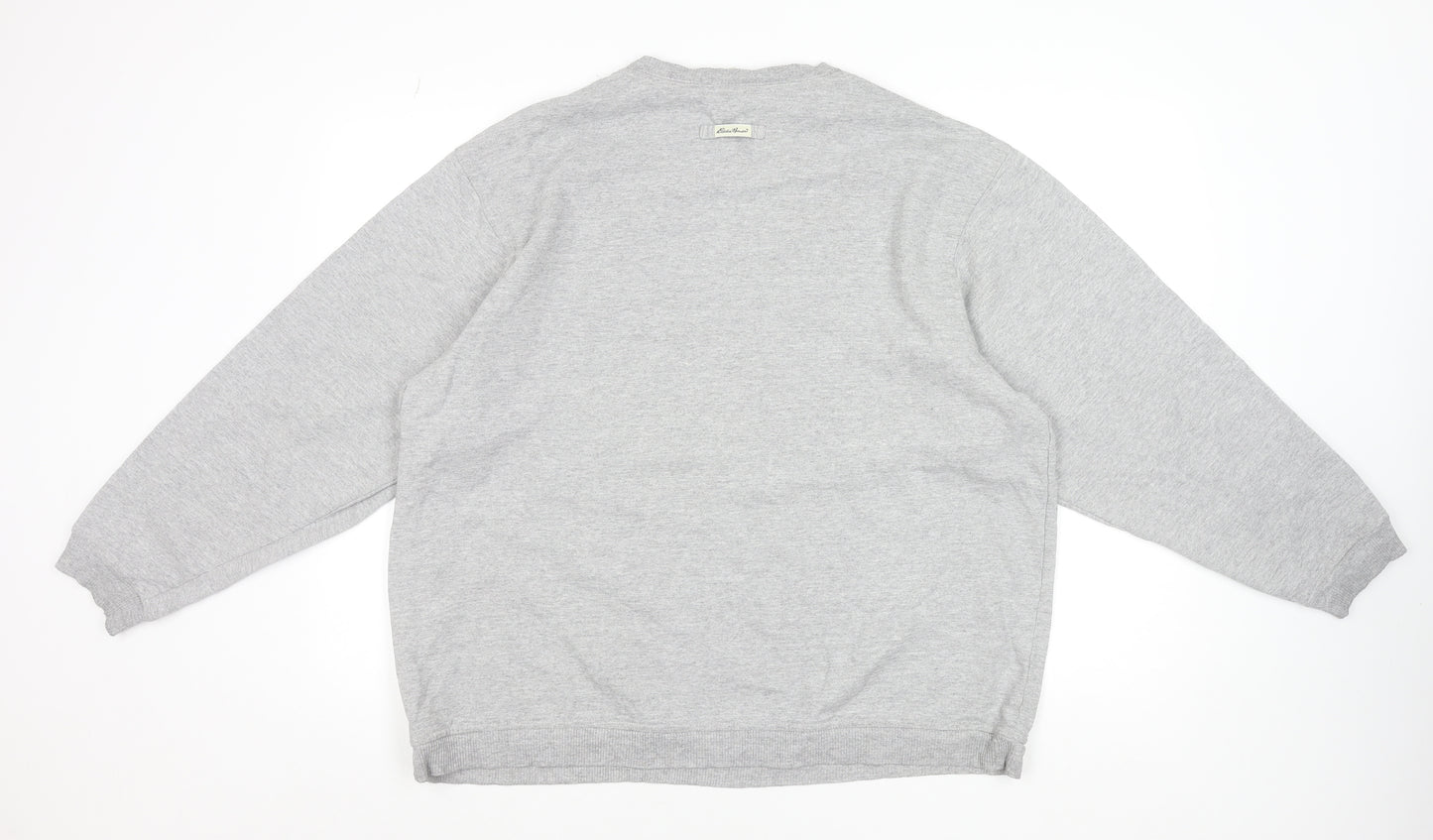 Eddie Bauer Unisex Grey Pullover Sweatshirt L Regular Cotton Blend