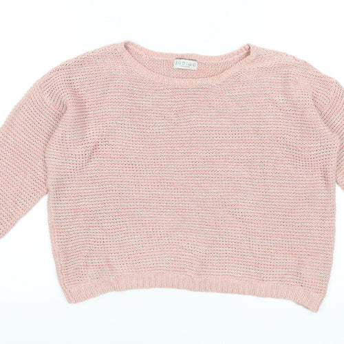 Marks and Spencer Women's Pink Cotton Knit Jumper Size 12