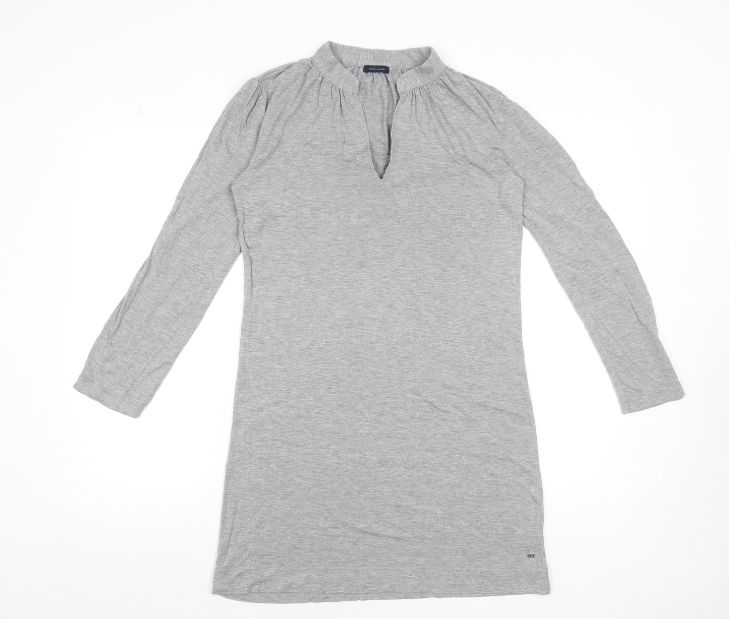 Tommy Hilfiger Women's Grey M Shift Jersey Knee Length Dress