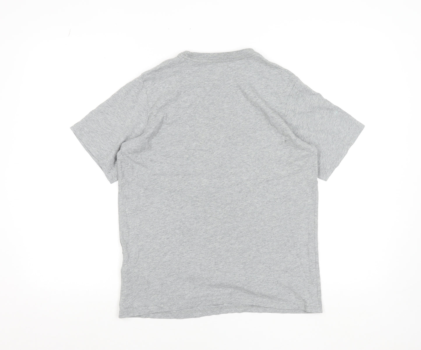 Nike Men's Grey Graphic Short Sleeve Cotton T-Shirt Size L