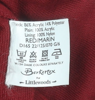 Berkertex Women Red Check Shift Dress Size 18 Long Sleeve Vintage Style