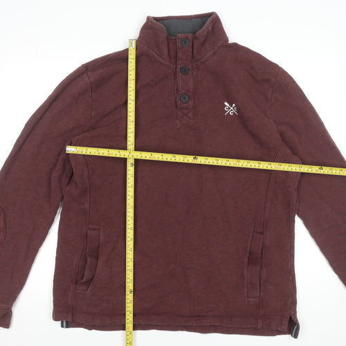 Crew Clothing Co. Men's Brown 2XL Henley Button Sweatshirt