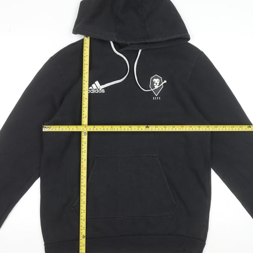Adidas Men's Black Hoodie SCFC Logo Pullover Size M Cotton Blend
