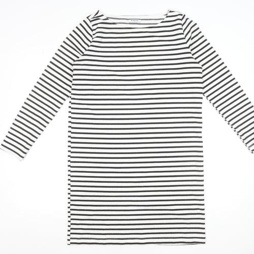 Pieces Women’s Black White Striped T-Shirt Dress Size M