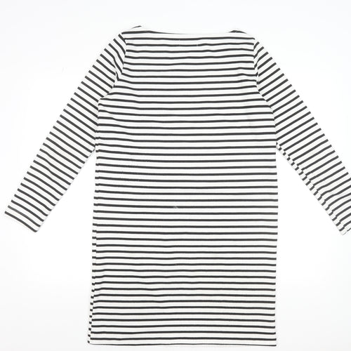 Pieces Women’s Black White Striped T-Shirt Dress Size M