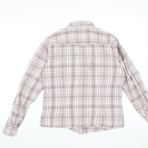 Craghoppers Women's Beige Check Cotton Long Sleeve Shirt UK14