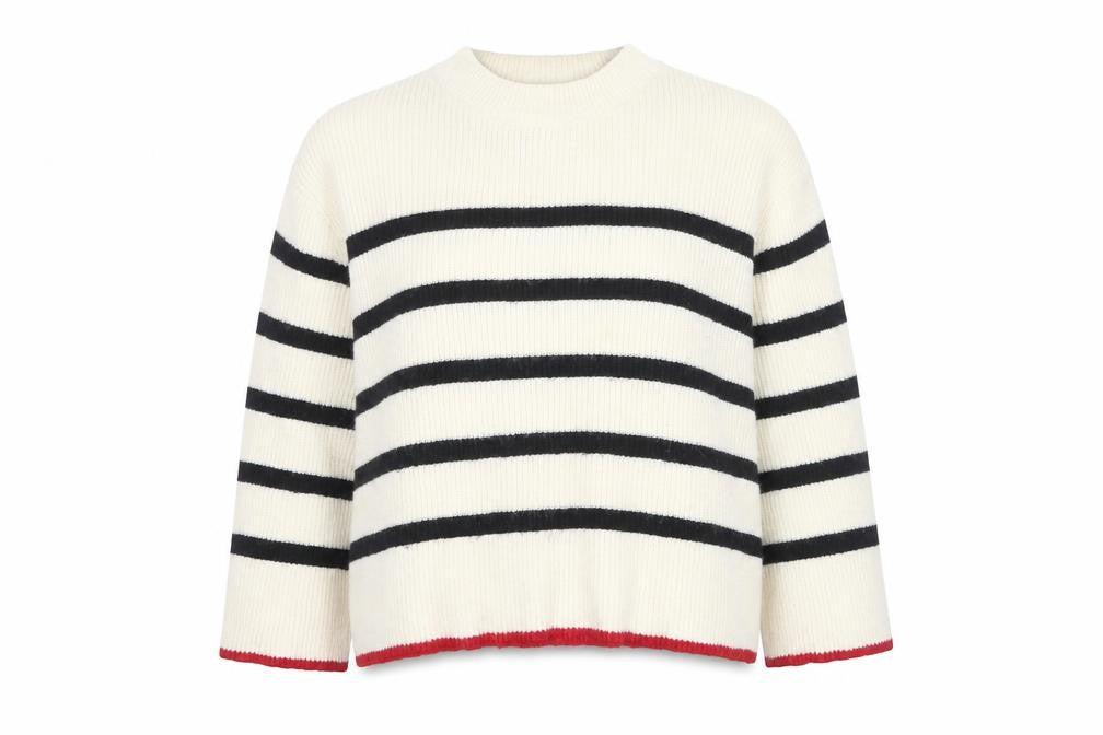 Golden Days Paris Women's Ivory Striped Knit Jumper, One Size