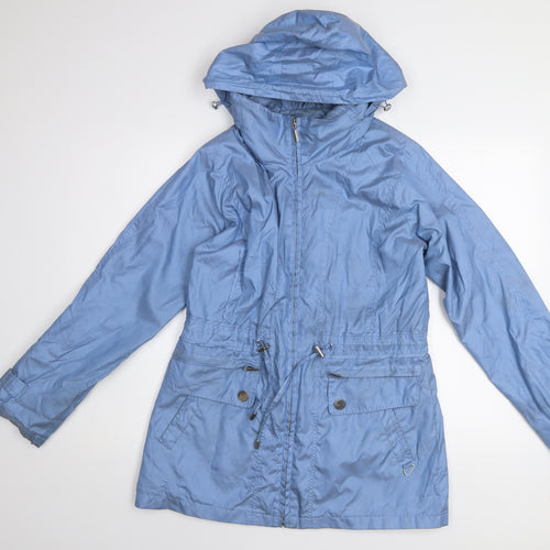 First Avenue Women's Blue Hooded Parka Jacket Size 12