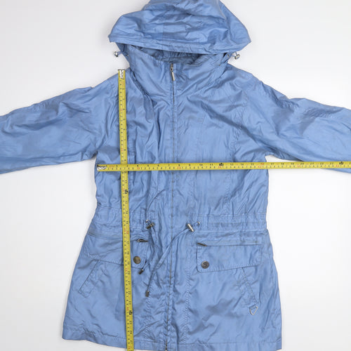 First Avenue Women's Blue Hooded Parka Jacket Size 12