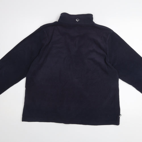 Regatta Women Navy Fleece 1/2 Zip Pullover Sweatshirt UK 16