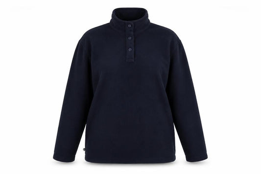 Front view of Regatta Women Navy Fleece 1/2 Zip Pullover Sweatshirt UK 16