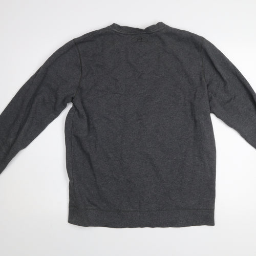 Under Armour Men’s Grey ColdGear Fleece Pullover Sweatshirt M
