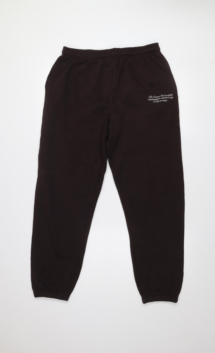 Couture Womens Brown Jogger Fleece Activewear Trousers Size 10