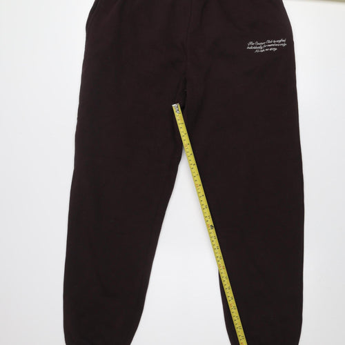 Couture Womens Brown Jogger Fleece Activewear Trousers Size 10